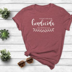 Más que bendecida - remera estampada